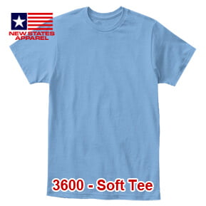 New States Apparel 3600 Soft Tee – Carolina Blue