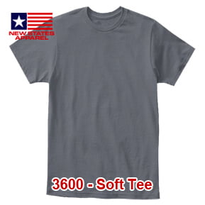 New States Apparel 3600 Soft Tee – Charcoal