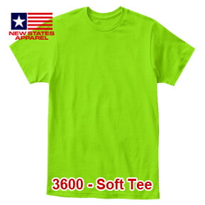 New States Apparel 3600 Soft Tee – Lime