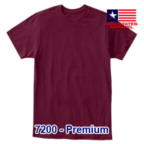 New States Apparel 7200 Premium – Maroon