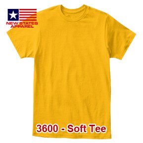 New States Apparel 3600 Soft Tee – Gold