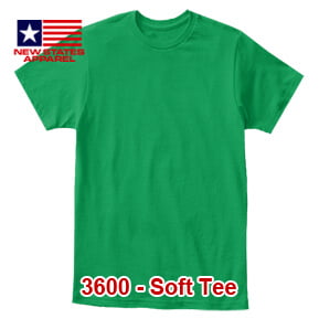New States Apparel 3600 Soft Tee – Irish Green