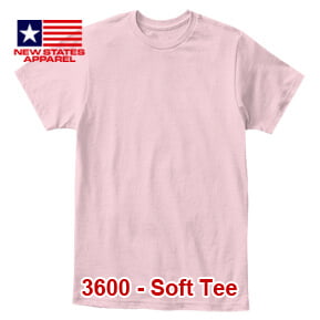 New States Apparel 3600 Soft Tee – Light Pink