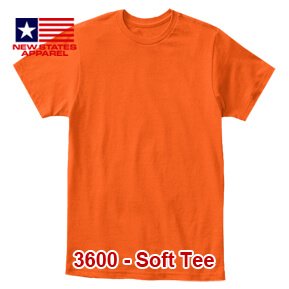 New States Apparel 3600 Soft Tee – Orange
