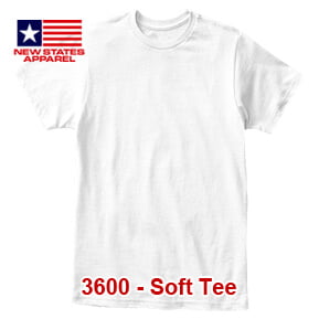New States Apparel 3600 Soft Tee – Putih