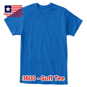 New States Apparel 3600 Soft Tee – Royal Blue