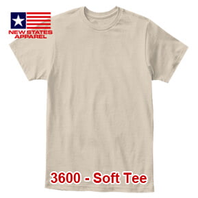 New States Apparel 3600 Soft Tee – Sand