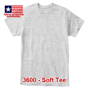 New States Apparel 3600 Soft Tee – Sport Grey