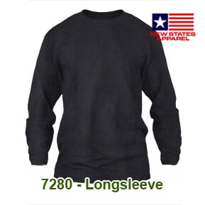 New States Apparel 7280 Longsleeve – Hitam