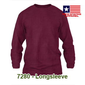 New States Apparel 7280 Longsleeve – Maroon