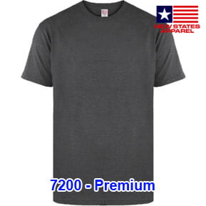 New States Apparel 7200 Premium – Black Heather