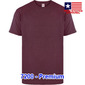 New States Apparel 7200 Premium – Burgundy Heather