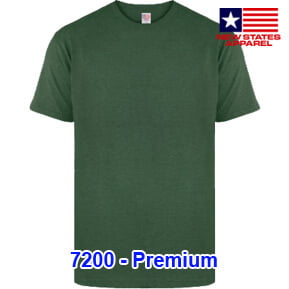 New States Apparel 7200 Premium – Dark Green Heather