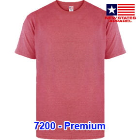 New States Apparel 7200 Premium – Red Heather