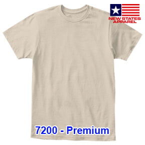 New States Apparel 7200 Premium – Sand