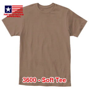 New States Apparel 3600 Soft Tee – Chestnut