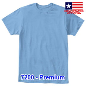 New States Apparel 7200 Premium – Carolina Blue