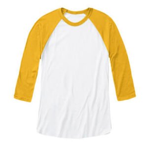 KPM Apparel 20s – Raglan 3/4 Putih-Gold