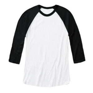 KPM Apparel 20s – Raglan 3/4 Putih-Hitam