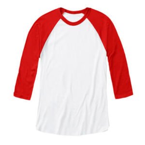 KPM Apparel 20s Anak – Raglan 3/4 Putih-Merah