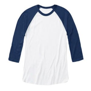 KPM Apparel 20s Anak – Raglan 3/4 Putih-Navy