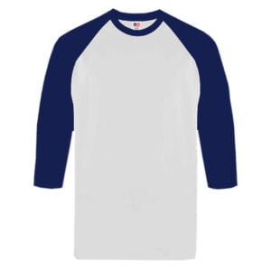 New States Apparel 7260 Raglan Premium – Navy/White