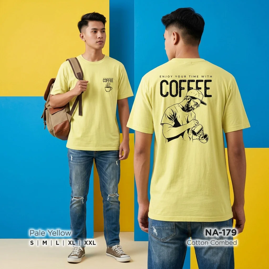 Kaos Enjoy Your Time with Coffee NA179 - Image 3