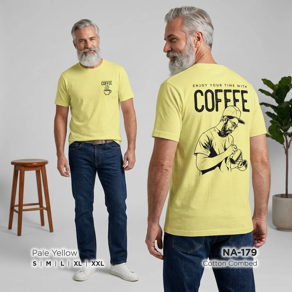 Kaos Enjoy Your Time with Coffee NA179 - Image 4